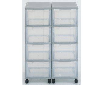 Flexeo® Container System 2 Reihen 8 große Boxen