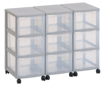 Flexeo® Container System 3 Reihen 9 große Boxen