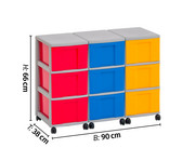 Flexeo® Container System 3 Reihen 9 große Boxen 3