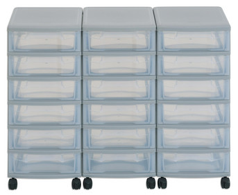 Flexeo® Container System 3 Reihen 18 kleine Boxen
