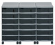 Flexeo Container-System 3 Reihen 18 kleine Boxen-18