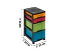 Betzold Rollcontainer 4 Boxen aus biobasiertem treeNside Material