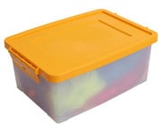 Betzold Aufbewahrungsbox 16 x 39 5 x 27 5 cm weiß transparent Grundfarben 7