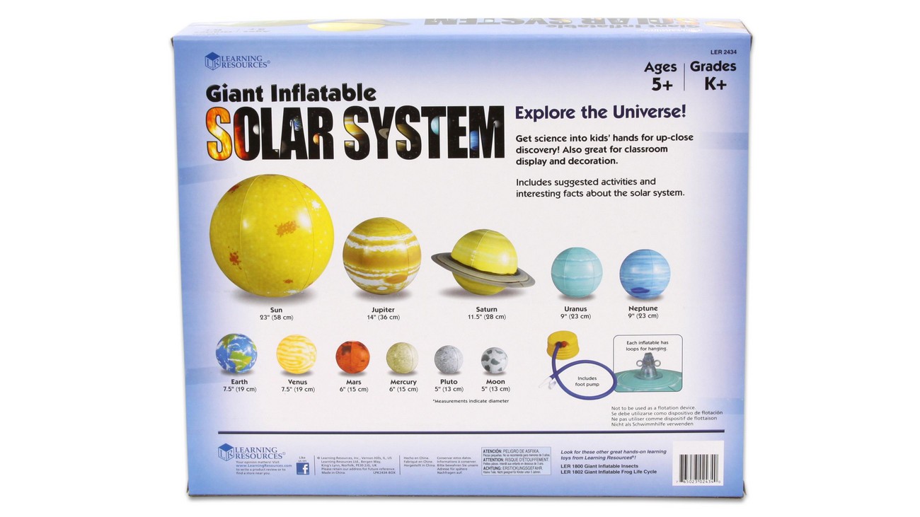 Learning Resources Aufblasbar Sonnensystem Zum Planeten Für Heim Oder 