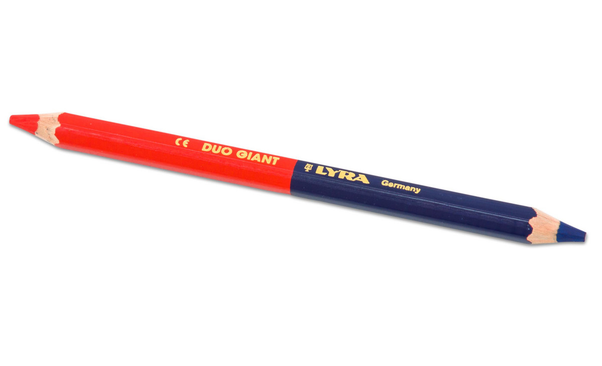 Liderpapel Farbstift Jumbo – Rot/Blau, Mit Bruchfester Dickkernmine