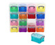 Really Useful Sortierboxen bunt 16 Stück im Transparentschuber 3