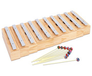 Betzold 10 Bass Klangbausteine und 10 Schlägel Leichtmetall 2