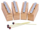 Betzold Satz mit 4 Bass Klangbausteinen Aluminium