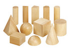 Geometriekörper aus Holz 12 Stück