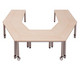 FlexMax Trapeztisch 160/80/80 cm Höhe: 70 cm 2