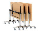 Säulentisch fahrbar und klappbar BxTxH: 140 x 70 x 73 5 cm