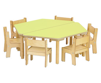Betzold 8 tlg Möbelset Baccus mit 2 Trapeztischen Tischhöhe 40 cm