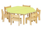 Betzold 8 tlg Möbelset Baccus mit 2 Trapeztischen Tischhöhe 52 cm