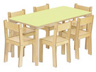 Betzold Baccus mit Rechtecktisch 7 tlg B x T x H: 120 x 60 x 52 cm