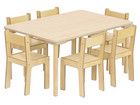 Betzold Baccus mit Rechtecktisch 7 tlg B x T x H: 120 x 80 x 58 cm