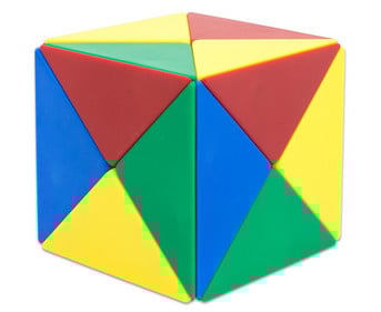 Betzold Magnetwürfel aus 24 farbigen Tetraedern