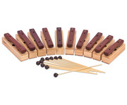 Betzold 10 Sopran Klangbausteine und 10 Schlägel Hartholz 1