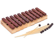 Betzold 10 Sopran Klangbausteine und 10 Schlägel Hartholz 2