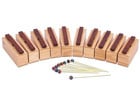 Betzold 10 Bass Klangbausteine und 10 Schlägel Hartholz