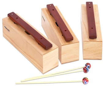 Betzold Satz mit 3 Bass Klangbausteinen Hartholz