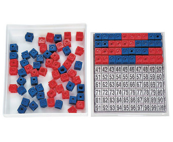 DICK System Steckwürfel Multibox rot/blau 100 Stück