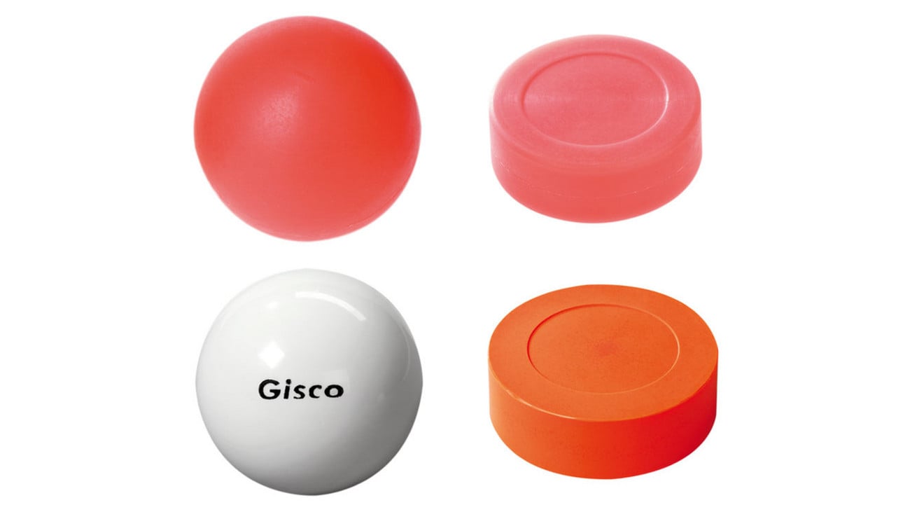 Betzold Übungsbälle und Pucks, Ausführung: Sicherheitsball, rot, Ø 7 cm (Löcher)