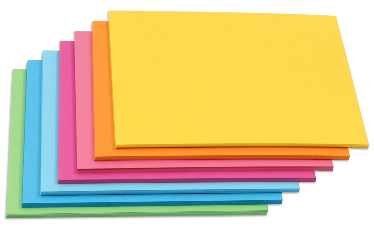 Tonpapier, 130 g/m², 50 x 70 cm, 70 Bogen, 7 Farben