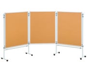 Betzold Pinnwand 3er Set 150 x 120 cm Kork fahrbar 1