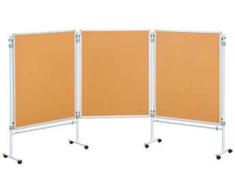 Betzold Pinnwand 3er Set 150 x 120 cm Kork fahrbar