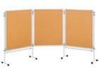 Betzold Pinnwand 3er Set 150 x 120 cm Kork fahrbar