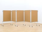 Betzold Pinnwand 5er Set 150 x 120 cm Kork fahrbar