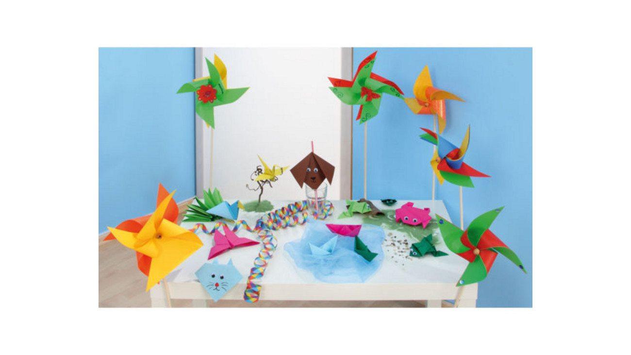 farbig sortiert hochwertiges Faltpapier für Origami und kreative Bastelprojekte Creleo 792400 Faltblätter 70g/m² 10cm rund 500 Blatt 