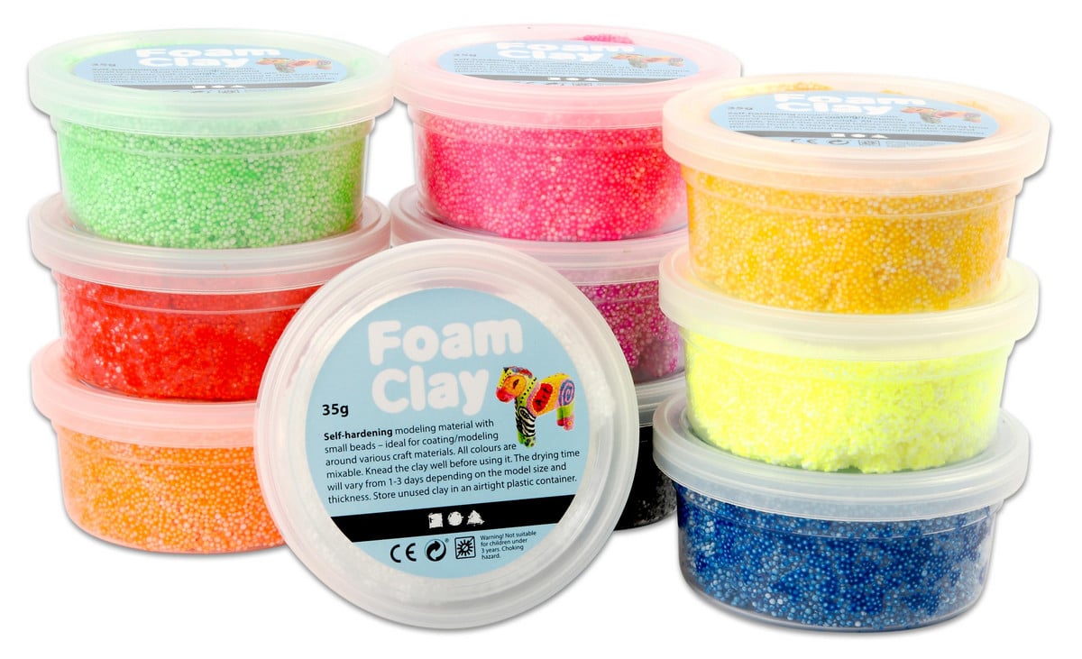 Foam Clay® Modelliermasse, 10 Stück