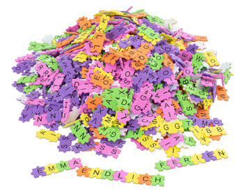 Puzzle Moosgummibuchstaben
