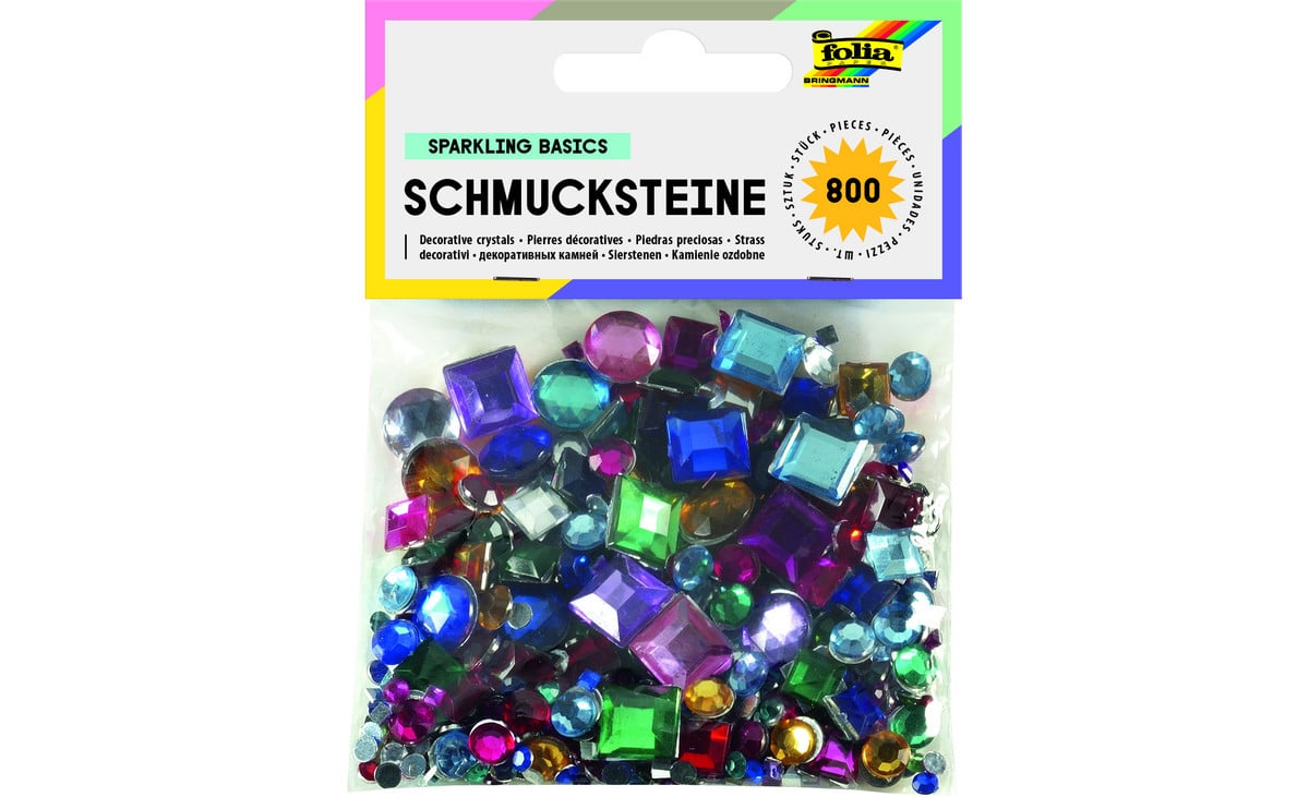 800 Deko-Steine in versch. Farben und Formen