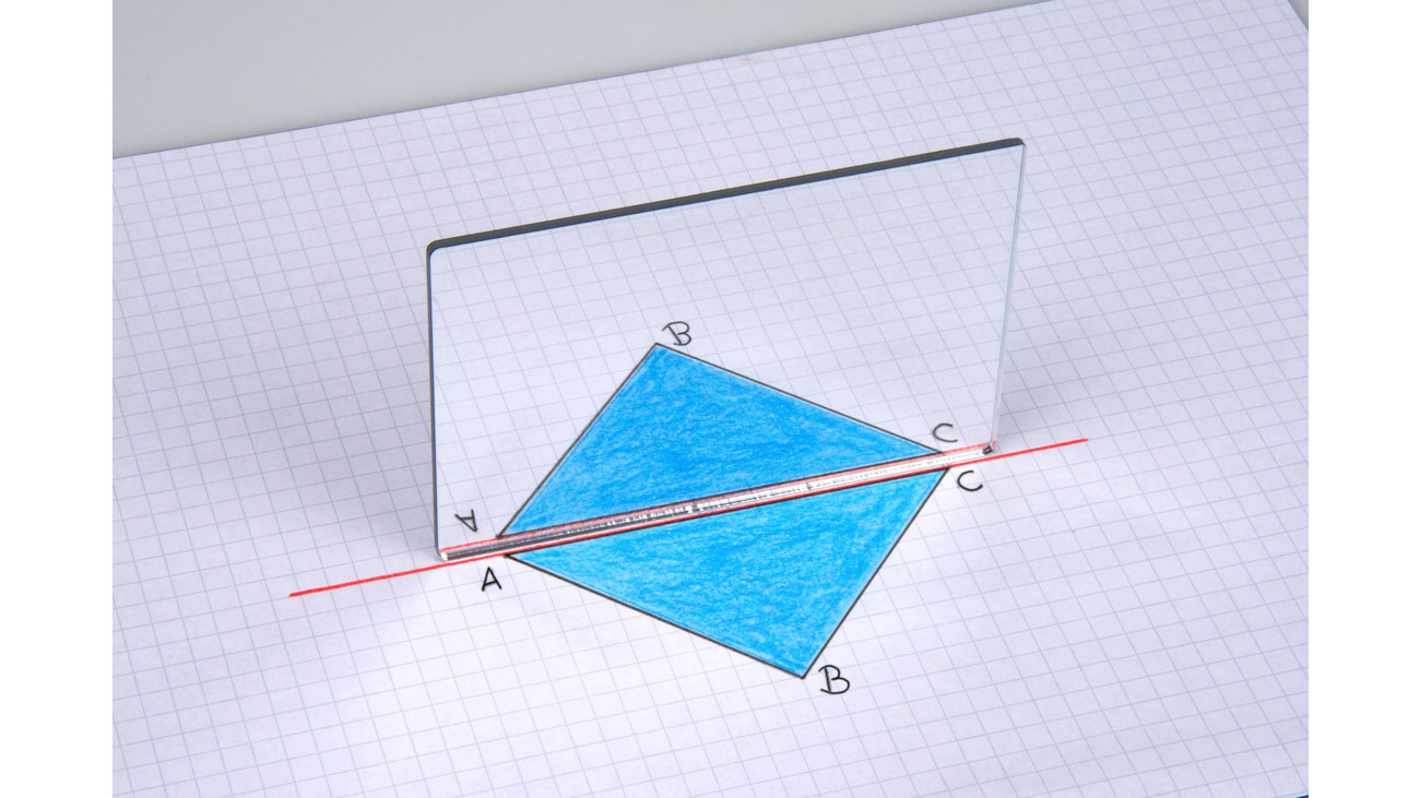 Mathematik 1 x Geometriespiegel Taschenspiegel Einschulung Kunstglas NEU 