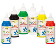 6er Set Stoff-Fingerfarben, 250ml