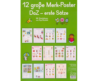 12 große Merk Poster DaZ – erste Sätze