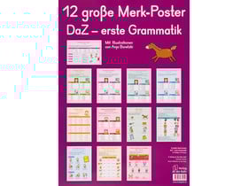 12 große Merk-Poster „DaZ – erste Grammatik“