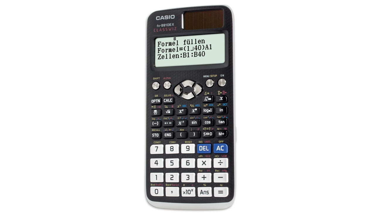 QR-Code solar Casio FX-991DE X wissenschaftlicher ClassWiz Taschenrechner