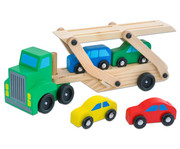 Auto Transporter aus Holz 3