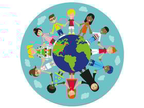 Kinder der Welt - Teppich
