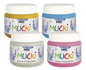 KREUL MUCKI Funkel Fingerfarbe 4er Set