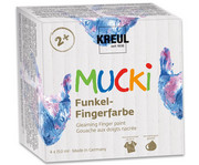 MUCKI Funkel Fingerfarbe 4er Set 6
