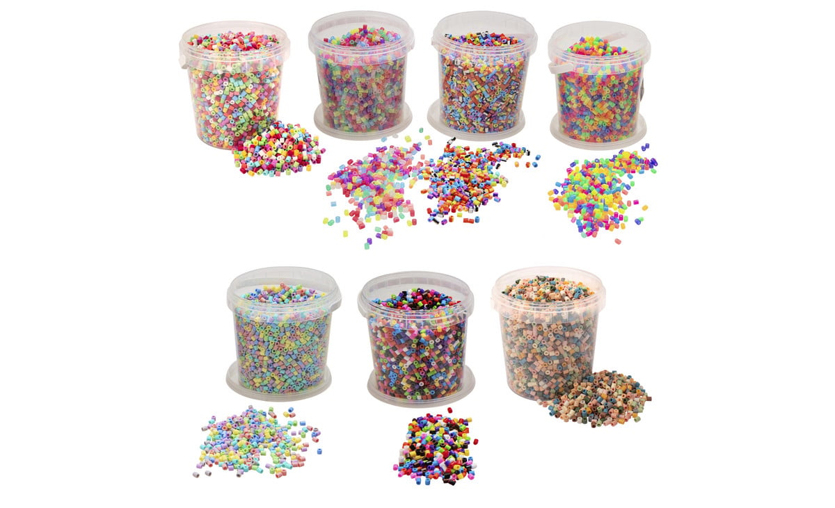 Hama Bügelperlen Midi Volltonmix – 30.000 Stück Im Eimer, 5,0 Mm, Farbmix