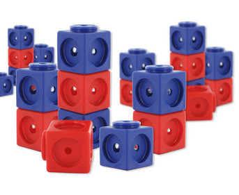 DICK System Riesen Steckwürfel Set magnetisch rot/blau