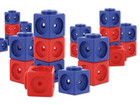 DICK System Riesen Steckwürfel Set magnetisch rot/blau