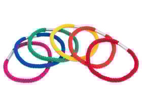 Betzold Sport Regenbogen-Ringe aus Baumwolle, 6 Stück