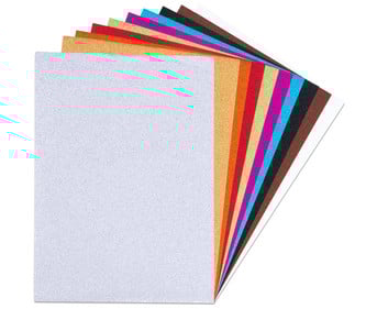 Glitter Kraftpapier 24 x 34 cm 10 Bogen 10 Farben