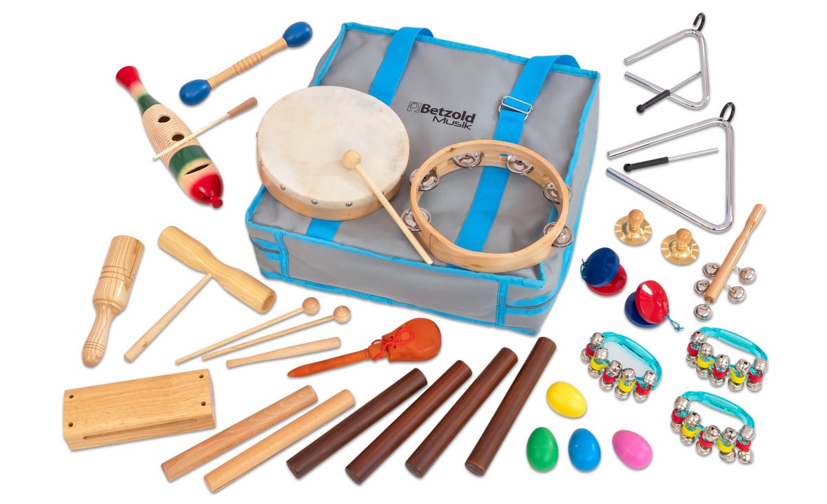 Betzold Musik Rhythmik-Tasche mit 26 Instrumenten